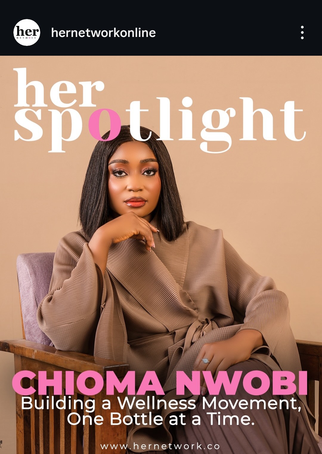 Her Network Spotlight feature on Chioma Nwobi, founder of Juices It