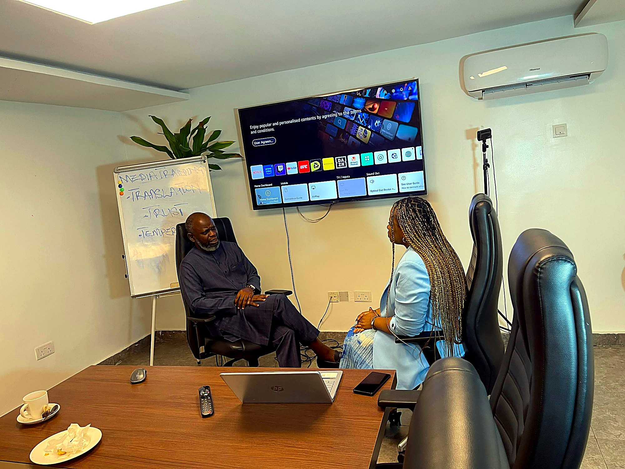 One-on-one media training session with Medipool Nigeria's MD