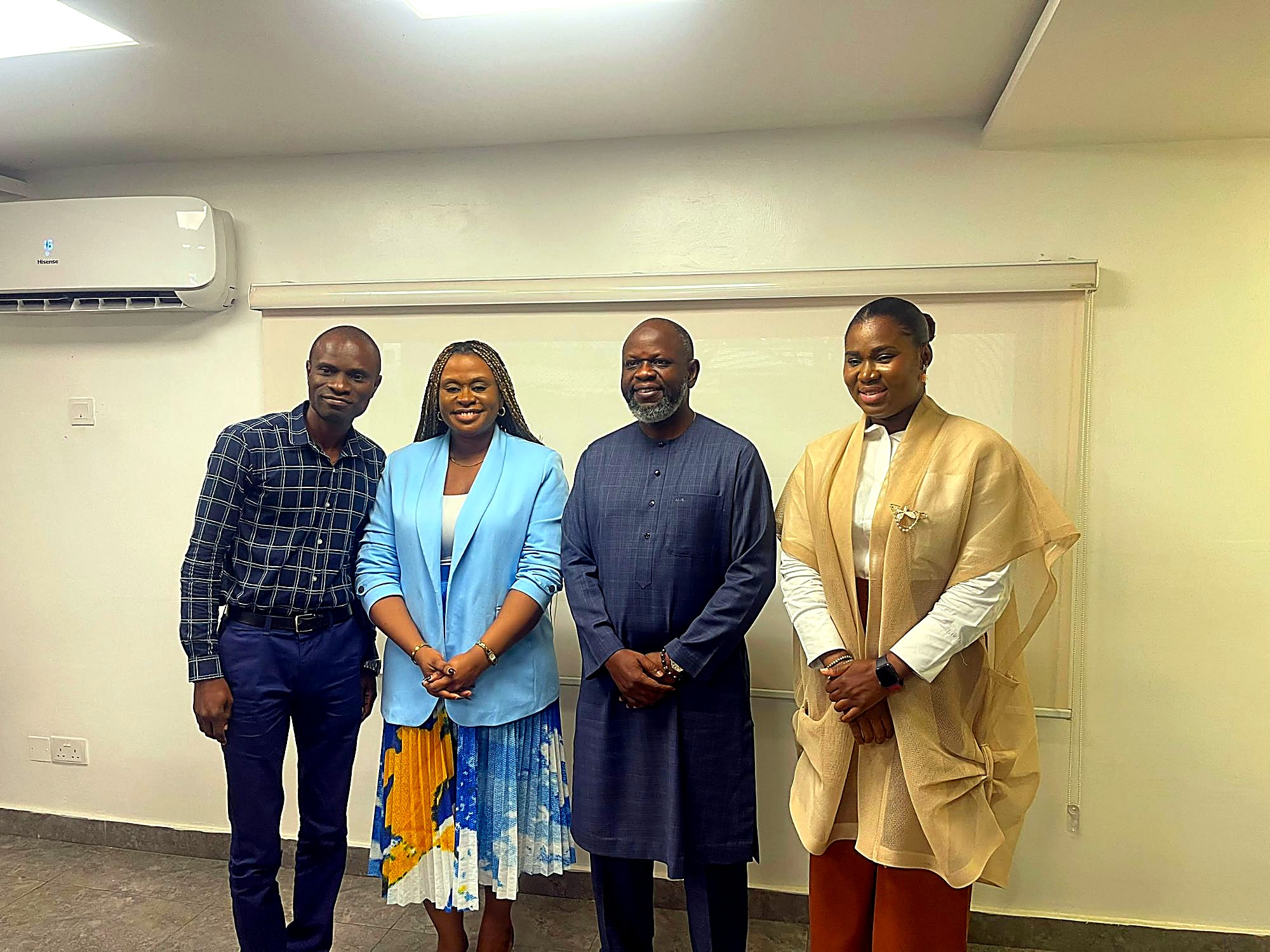 Brass HQ team with Medipool Nigeria's MD after their executive media training session
